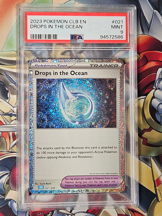 Drops in the Ocean CLb EN #021 PSA 9 MINT Pokemon