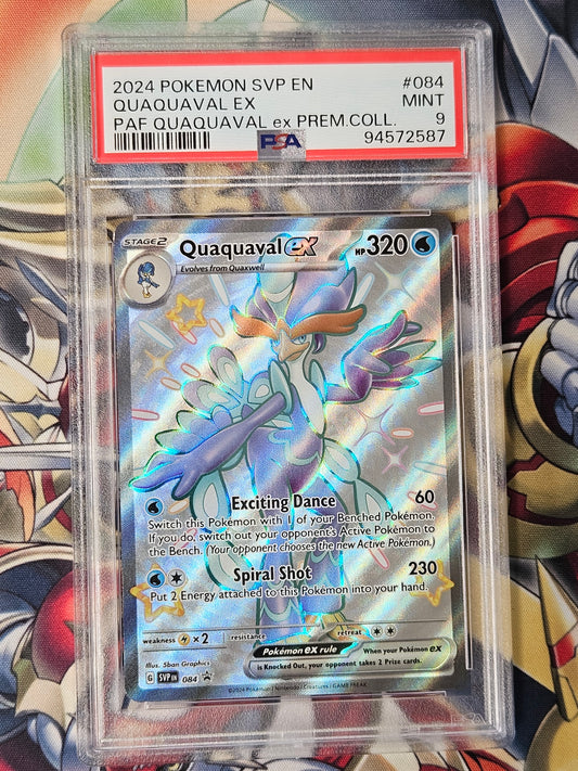 Quaquaval ex PAF Quaquaval Premium Collection #084 Full Art Shiny PSA 9 MINT Pokemon