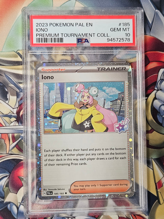 Iono Premium Tournament Collection #185 PSA 10 GEM MINT Pokemon 2 of 2