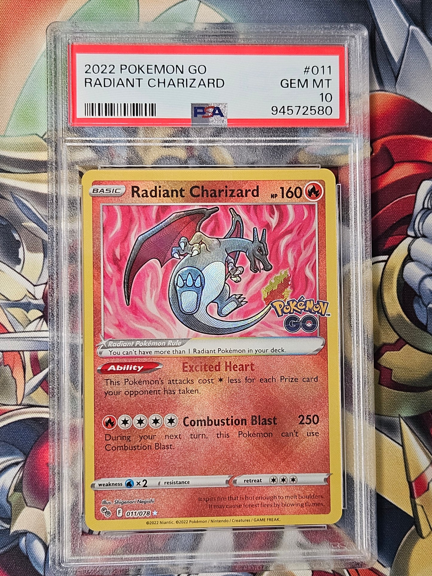 Radiant Charizard Pokemon GO #011 PSA 10 GEM MINT Pokemon