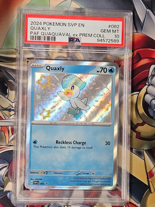 Quaxly PAF Quaquaval Premium Collection #082 Shiny Rare PSA 10 GEM MINT Pokemon