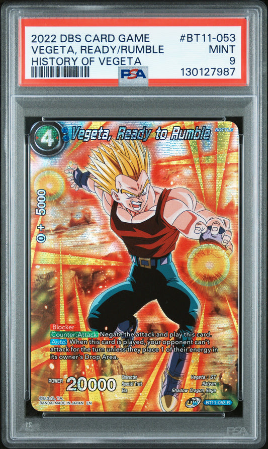 Vegeta, Ready To Rumble Theme Selection History Of Vegeta Bt11-053 MINT 9 Dragon Ball Super Card Game - Masters