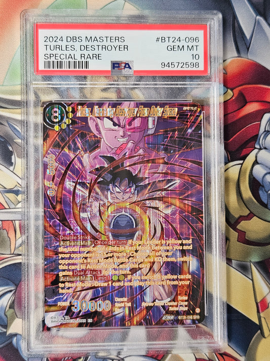 Turles Wondering Destroyer From Outer Space BT-24 #096 Special Rare PSA 10 GEM MINT Dragon Ball Super Card Game