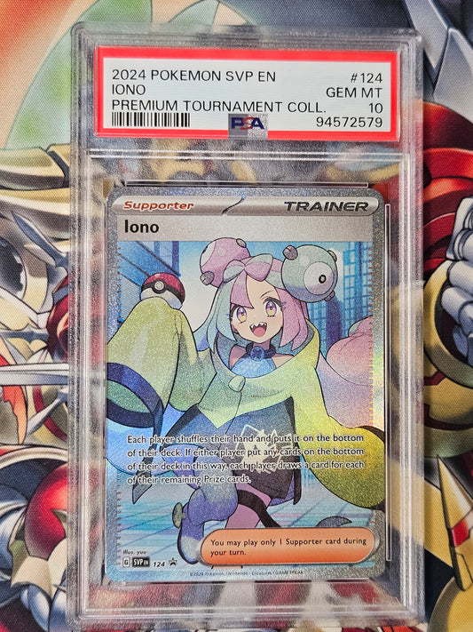 Iono Premium Tournament Collection #124 Full Art PSA 10 GEM MINT Pokemon