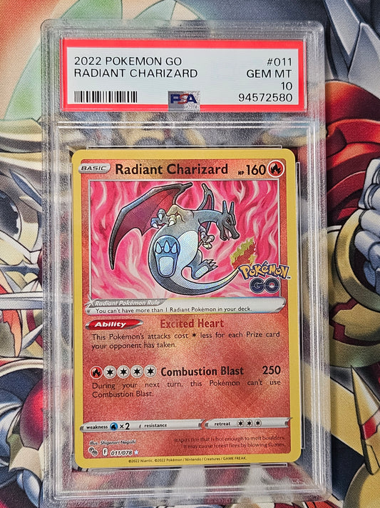 Radiant Charizard Pokemon GO #011 PSA 10 GEM MINT Pokemon
