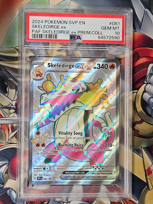 Skeledirge ex PAF Skeledirge Premium Collection #081 Shiny Full Art PSA 10 GEM MINT Pokemon