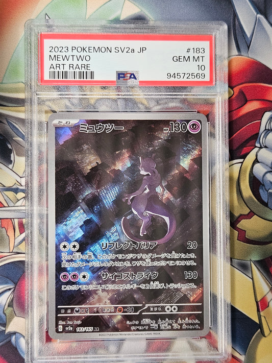 Mewtwo 151 SV2a #183 Art Rare PSA 10 GEM MINT Pokemon Japanese 2 of 2