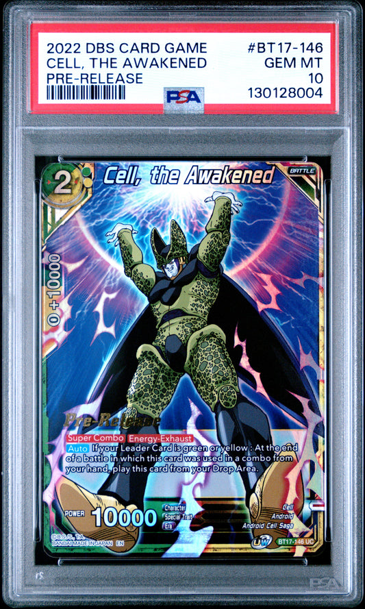 Cell, The Awakened Series 17 Ultimate Squad Bt17-146 Pre-Release GEM MINT 10 Dragon Ball Super Card Game - Masters