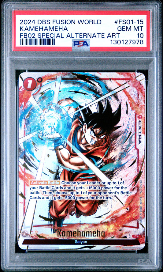 Kamehameha Blazing Aura Fb02 Fs01-15 Special Alternate Art GEM MINT 10 Dragon Ball Super Card Game - Fusion World
