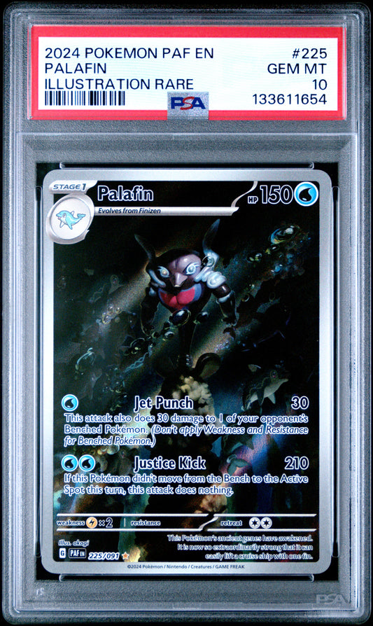 Palafin En-Paldean Fates 225 Illustration Rare GEM MINT 10 Pokemon