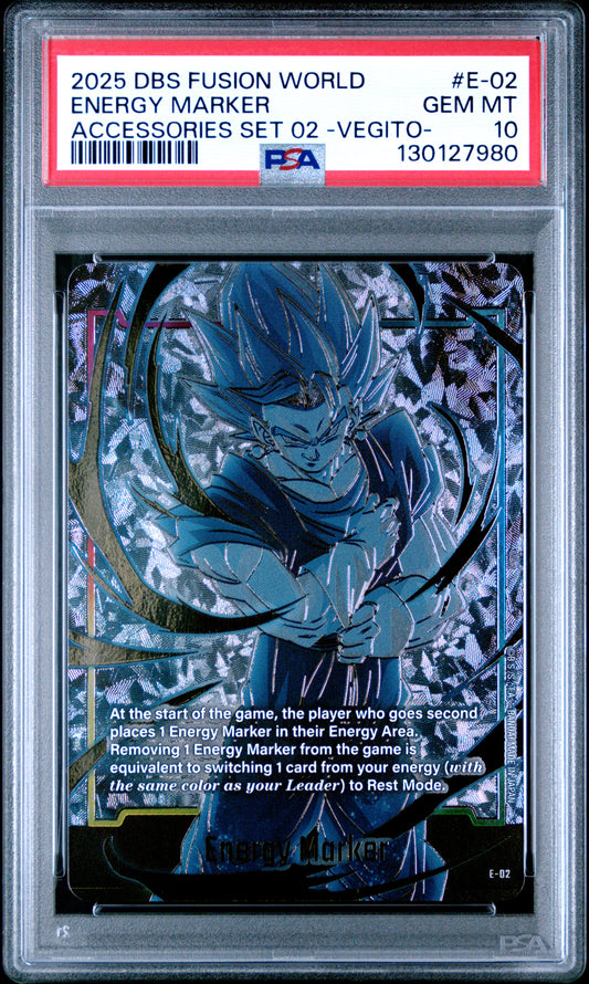 Vegtio Energy-Marker Accessories Set 02 -Vegito- E-02 Energy Marker GEM MINT 10 Dragon Ball Super Card Game - Fusion World