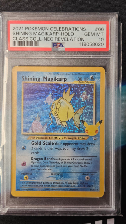 Shining Magicarp Celebrations Classic Collection 66/64 Holo PSA 10 GEM MINT Pokemon 1 of 2