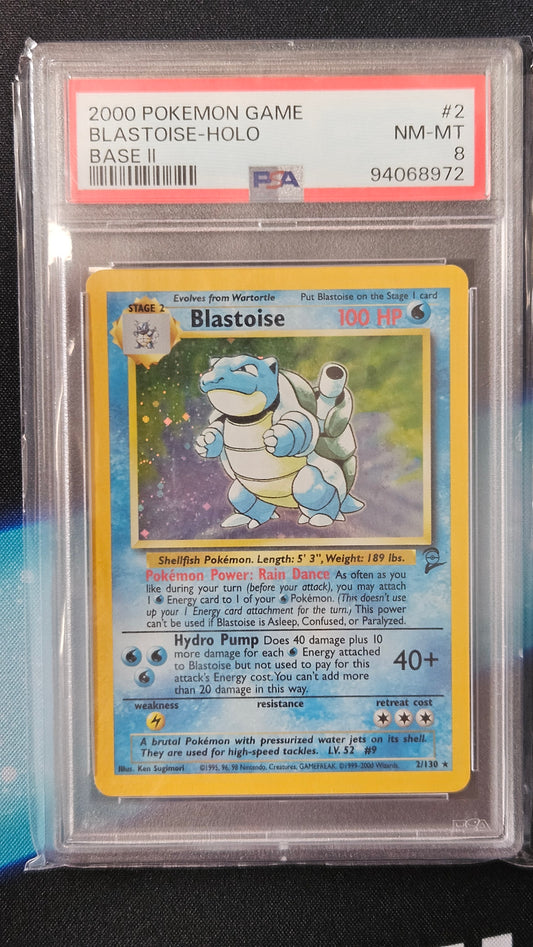 Blastoise Base Set II #2 PSA 8 NM-MT Pokemon