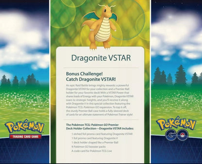 Pokemon TCG - Pokemon GO: Dragonite Vstar Premier Deck Holder Collection