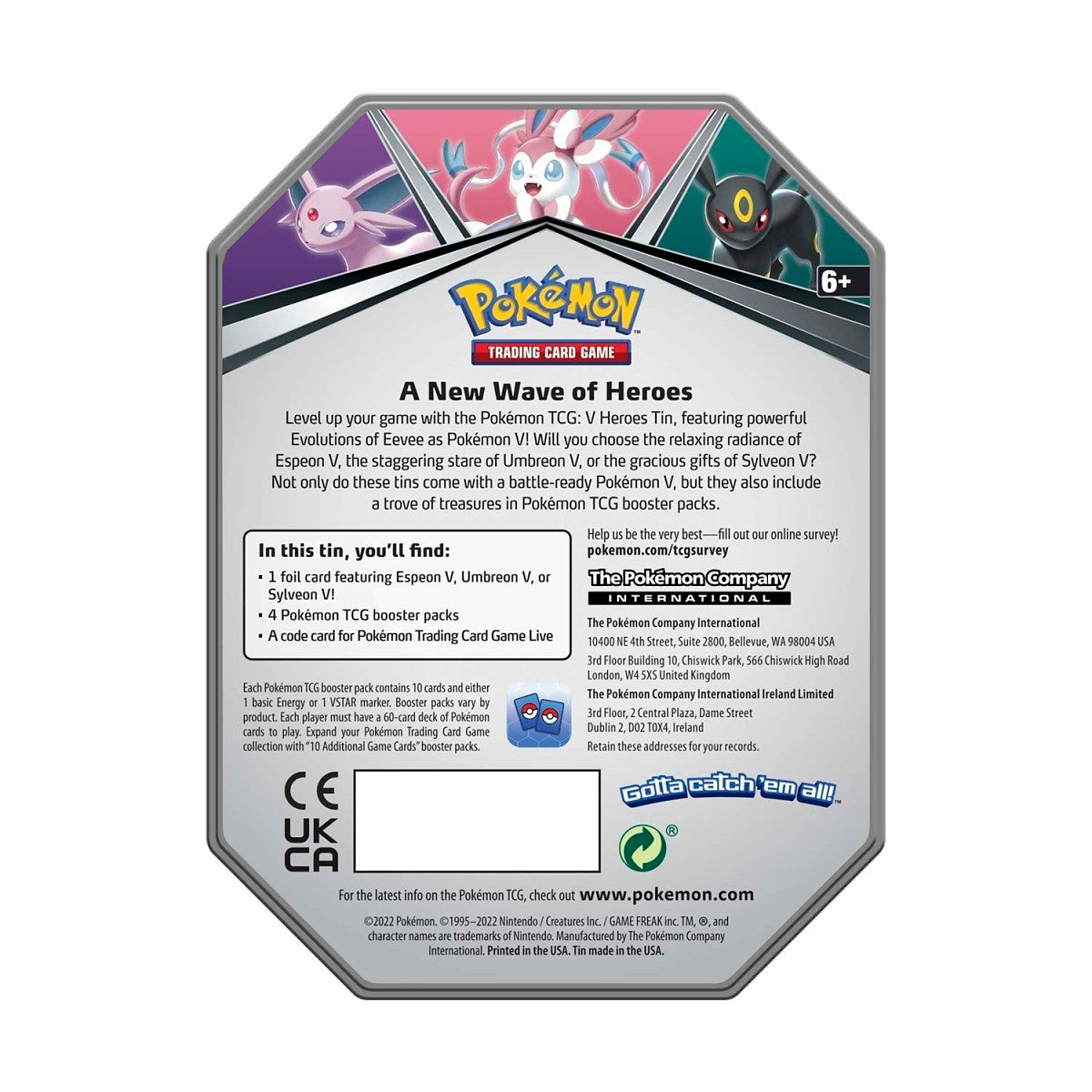 Pokemon TCG - V Heroes Tin Espeon Variant